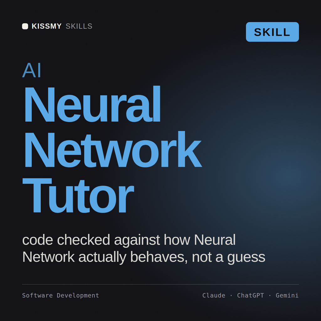 AI Neural Network Tutor AI skill by KissMySkills, cover