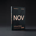 Novel Writer prompts for Claude by KissMySkills, near-black deep green serpentine stone cover with the monogram NOV