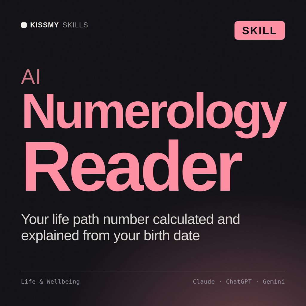 AI Numerology Reader AI skill by KissMySkills, cover