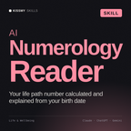 AI Numerology Reader AI skill by KissMySkills, cover