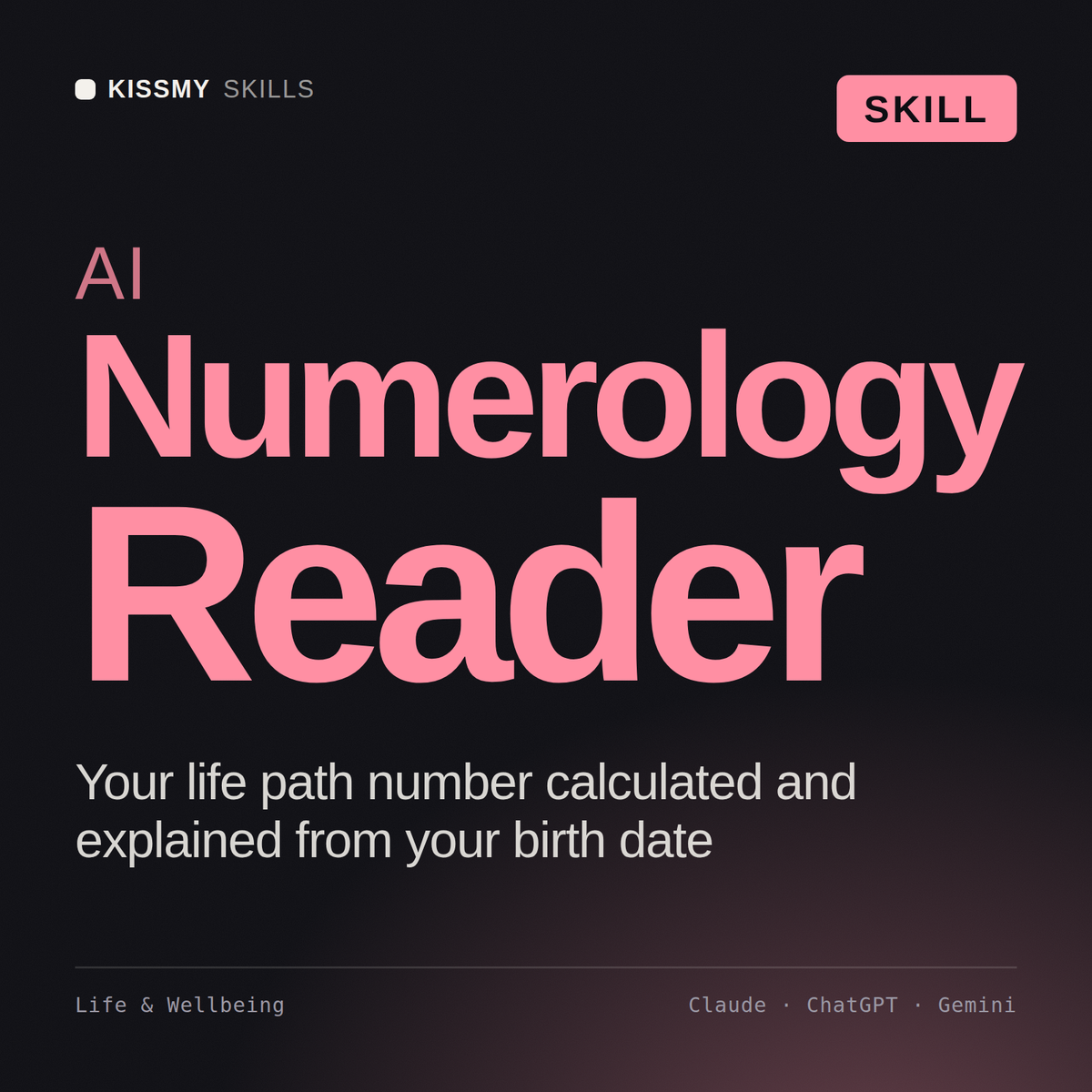 AI Numerology Reader AI skill by KissMySkills, cover