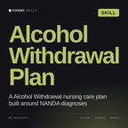 Alcohol Withdrawal Plan AI skill by KissMySkills, cover