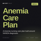 Anemia Care Plan AI skill by KissMySkills, cover