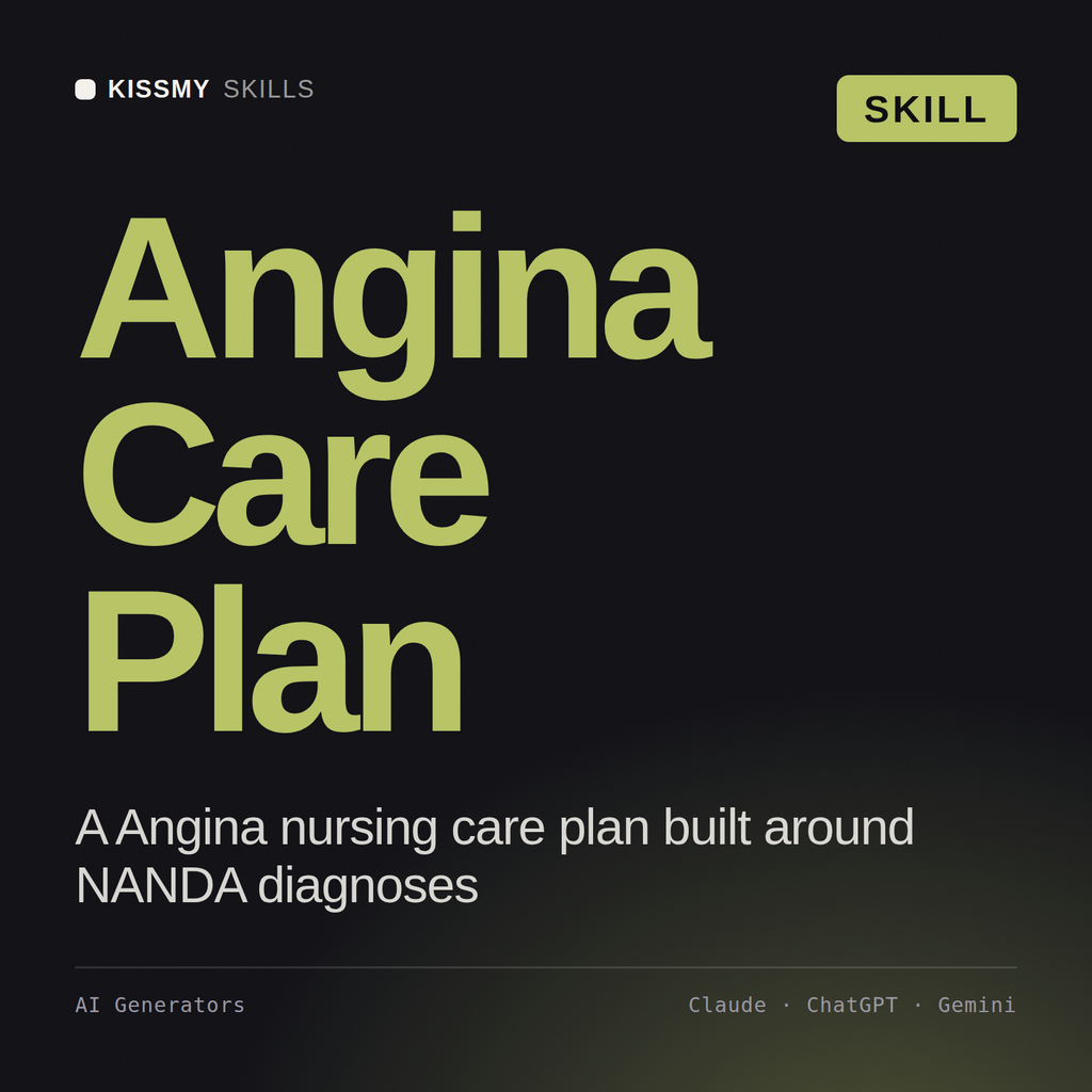 Angina Care Plan AI skill by KissMySkills, cover