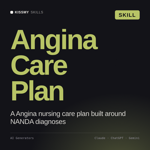 Angina Care Plan AI skill by KissMySkills, cover