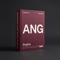 Angina Nursing Care Plan Claude skill by KissMySkills, deep wine-burgundy laid paper cover with the monogram ANG