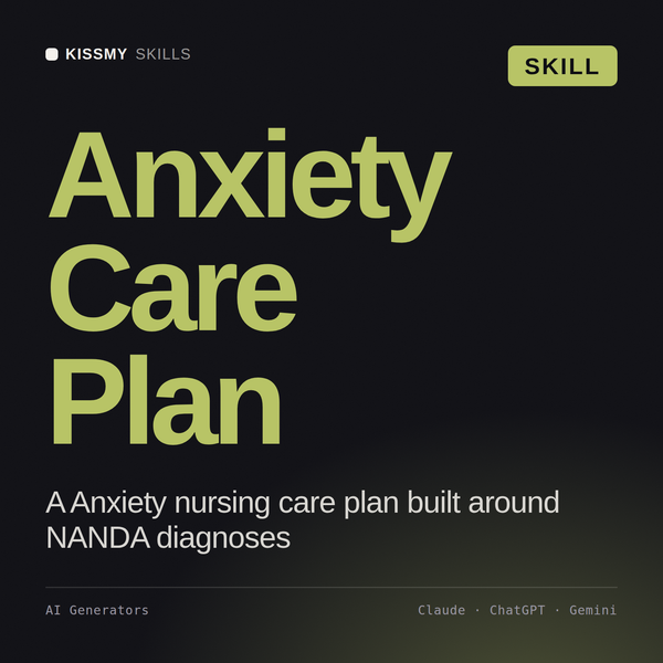 Anxiety Care Plan AI skill by KissMySkills, cover