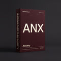Anxiety Nursing Care Plan Claude skill by KissMySkills, deep oxblood burgundy bookcloth cover with the monogram ANX