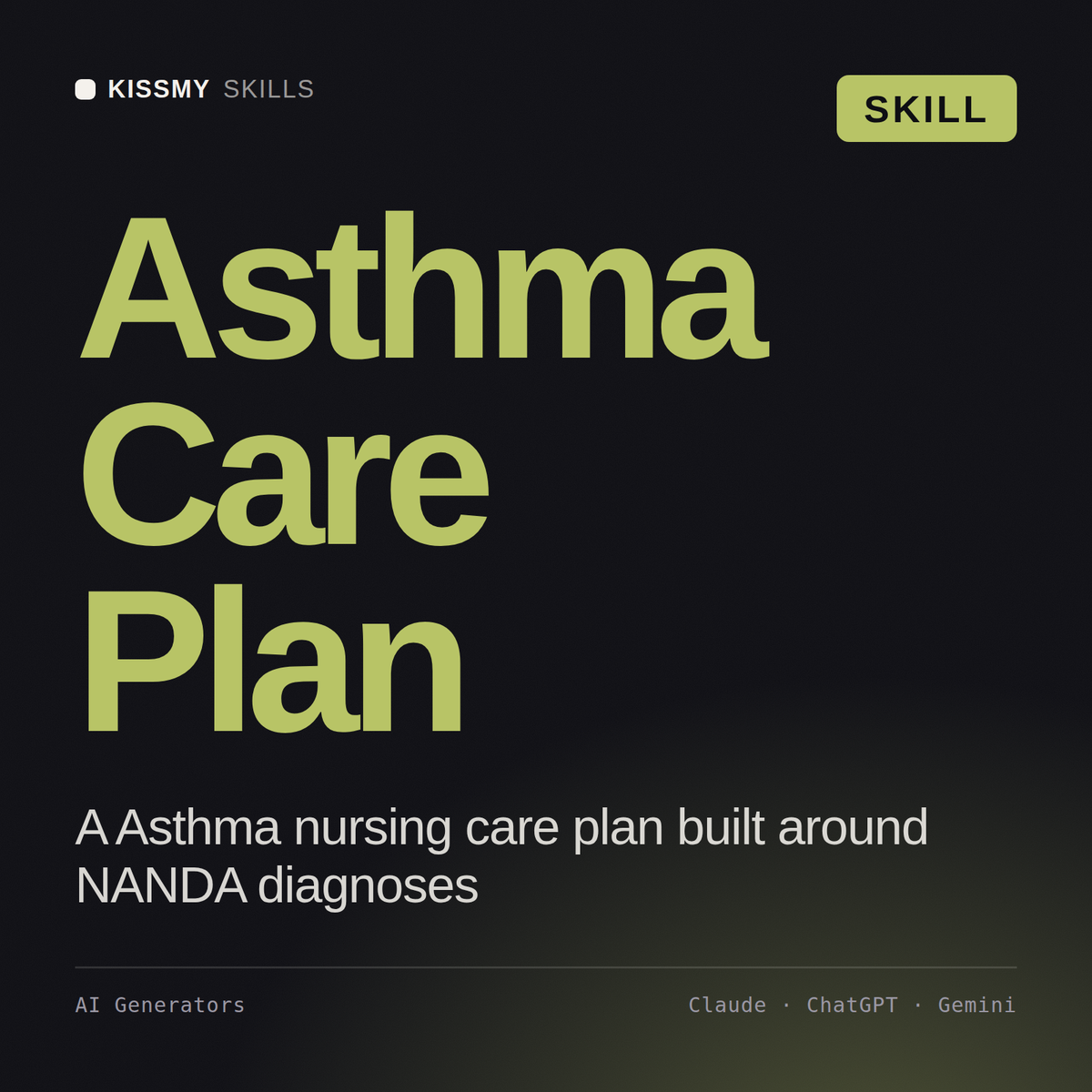 Asthma Care Plan AI skill by KissMySkills, cover