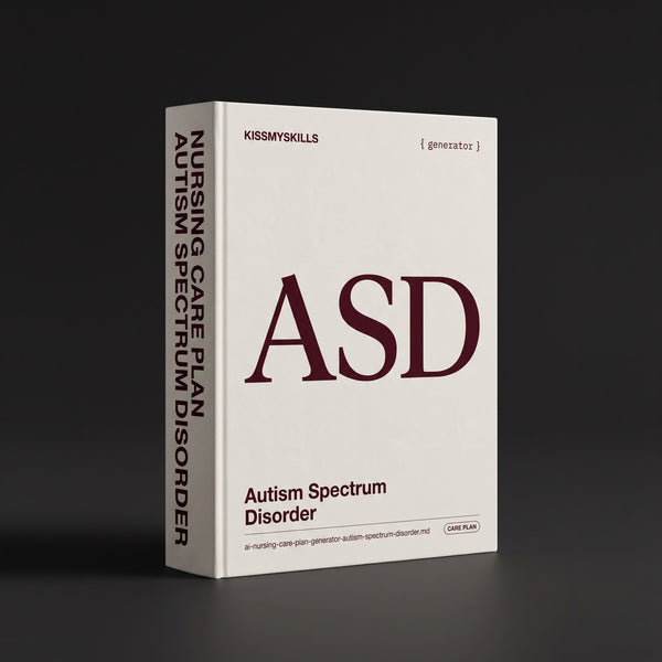 Autism Spectrum Disorder Nursing Care Plan Claude skill by KissMySkills, pale warm chalk white cotton-rag paper cover