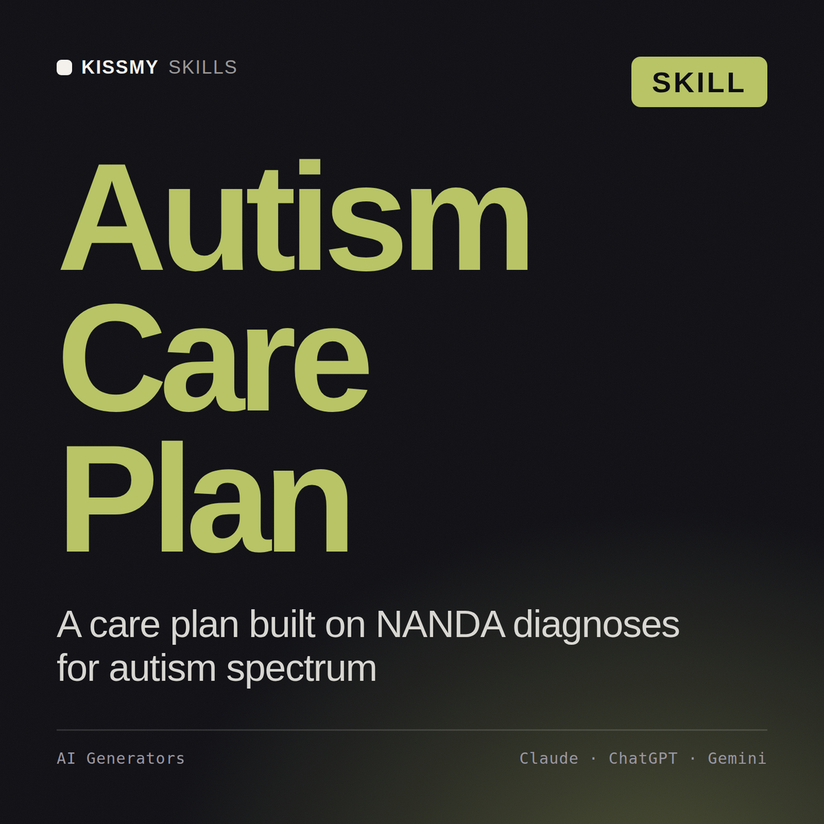Autism Care Plan AI skill by KissMySkills, cover