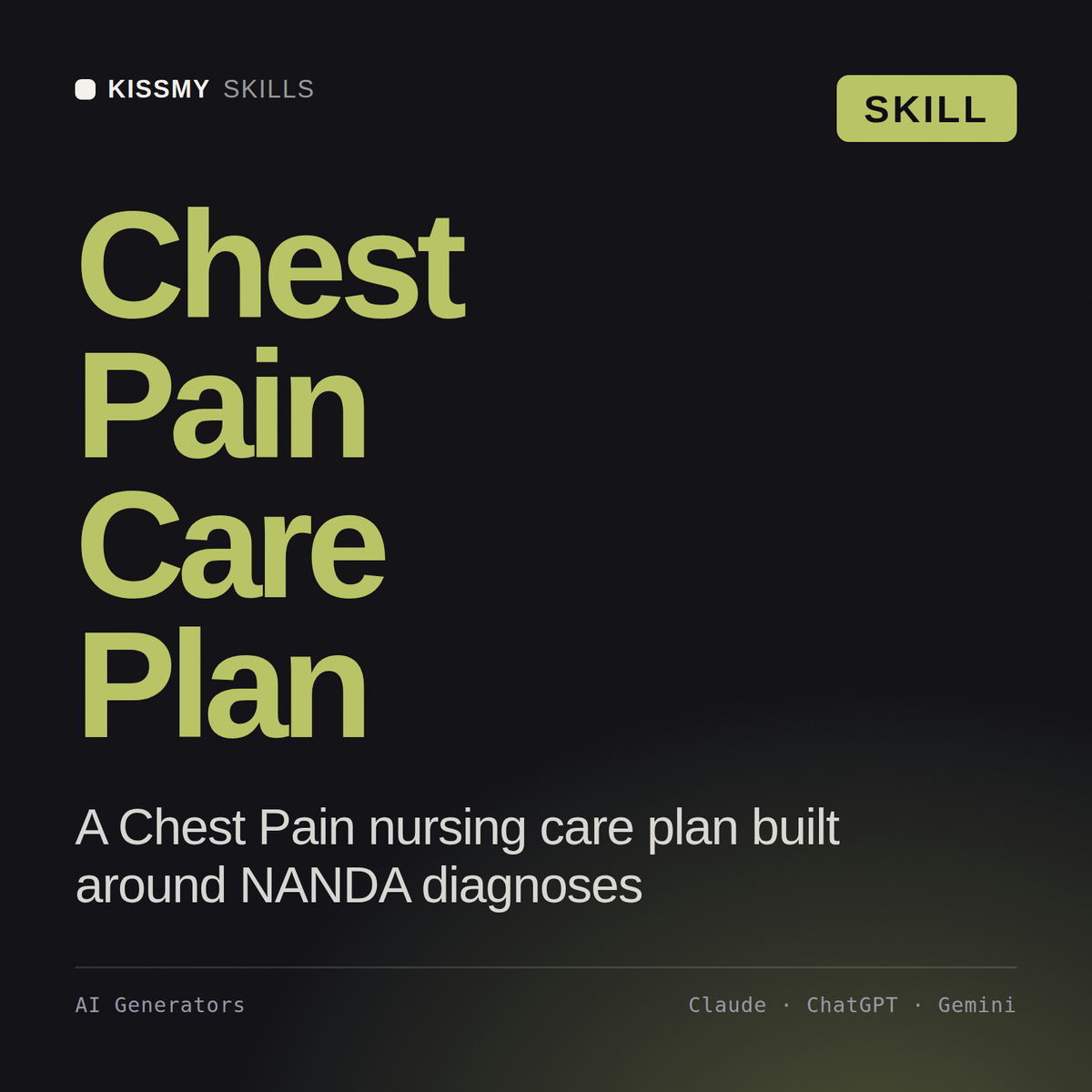 Chest Pain Care Plan AI skill by KissMySkills, cover