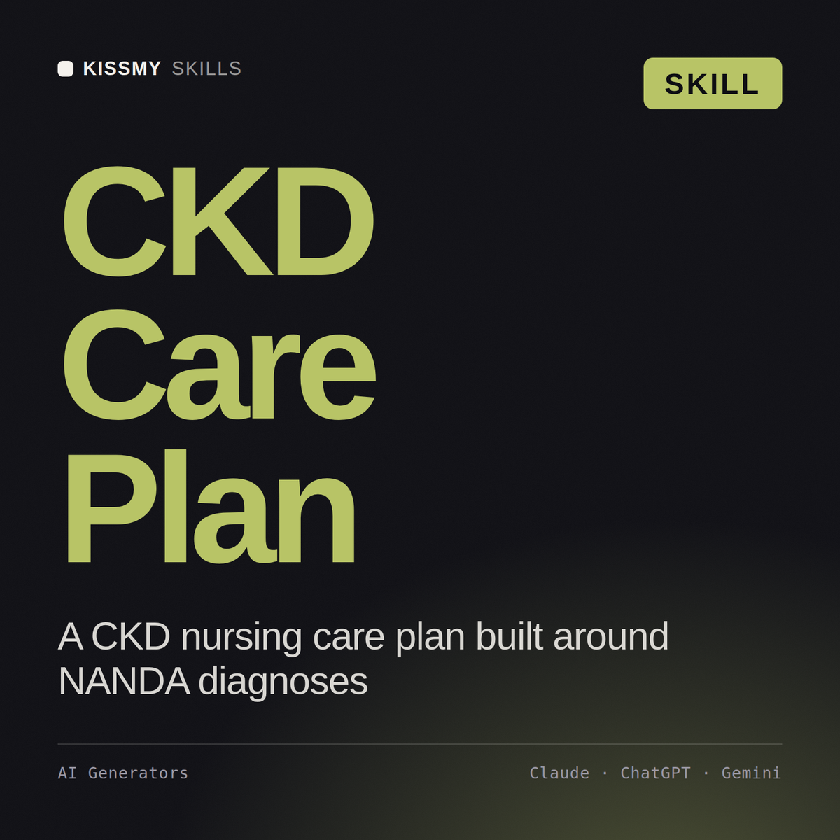 CKD Care Plan AI skill by KissMySkills, cover