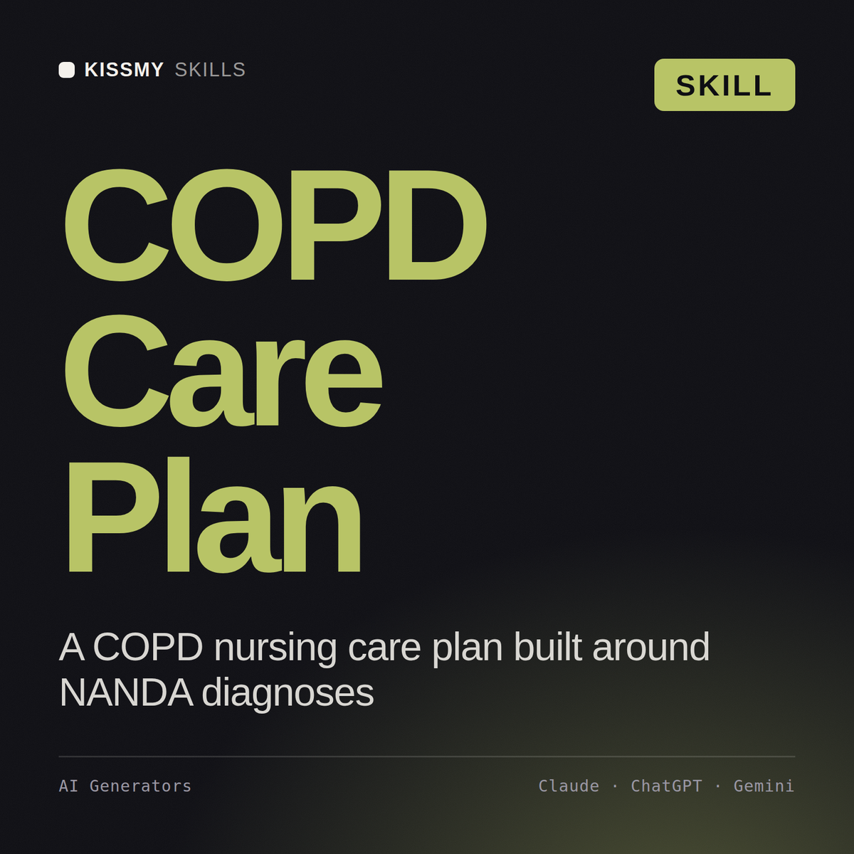 COPD Care Plan AI skill by KissMySkills, cover