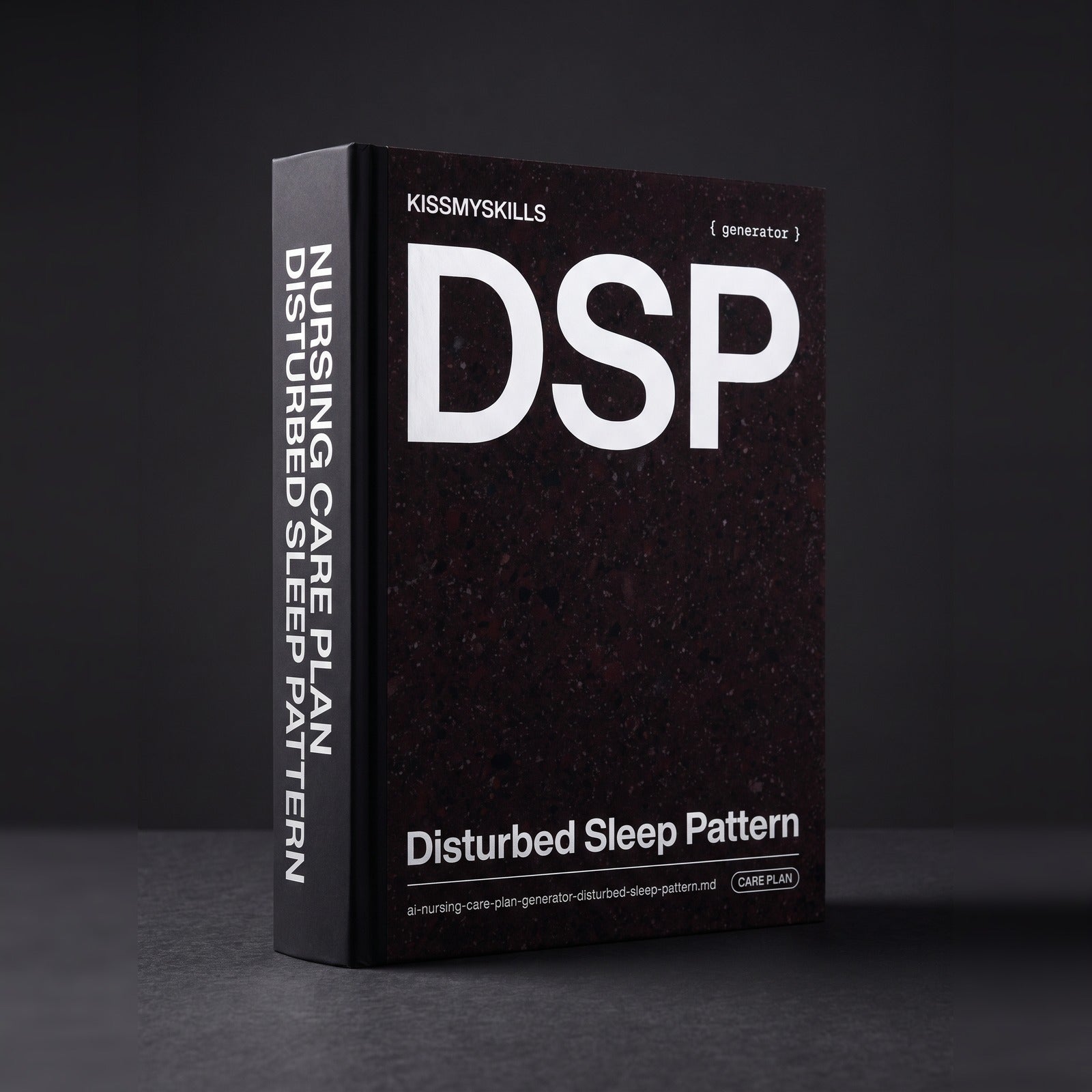 Disturbed Sleep Pattern Nursing Care Plan Claude skill by KissMySkills, near-black deep red porphyry stone cover