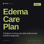 Edema Care Plan AI skill by KissMySkills, cover