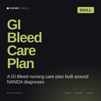 GI Bleed Care Plan AI skill by KissMySkills, cover