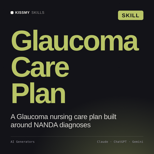 Glaucoma Care Plan AI skill by KissMySkills, cover