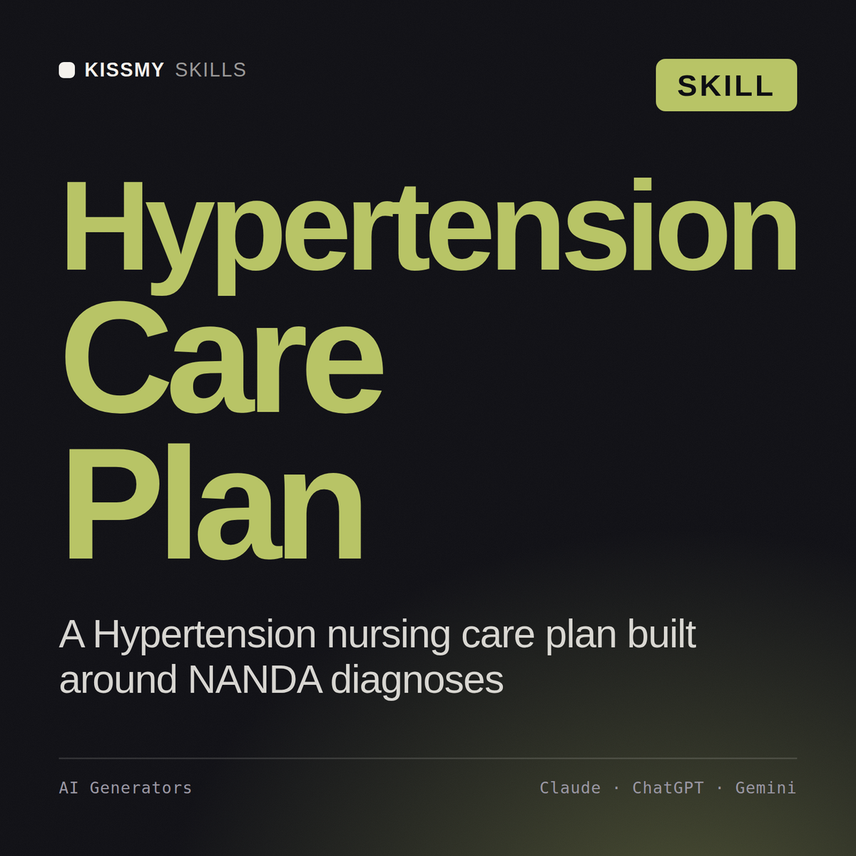 Hypertension Care Plan AI skill by KissMySkills, cover