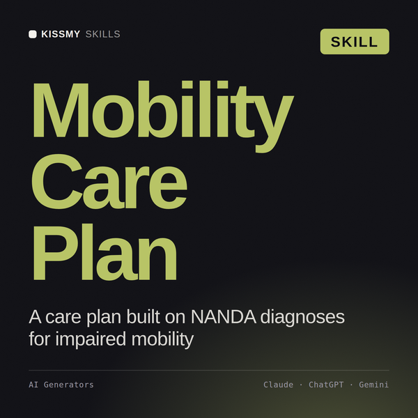 Mobility Care Plan AI skill by KissMySkills, cover