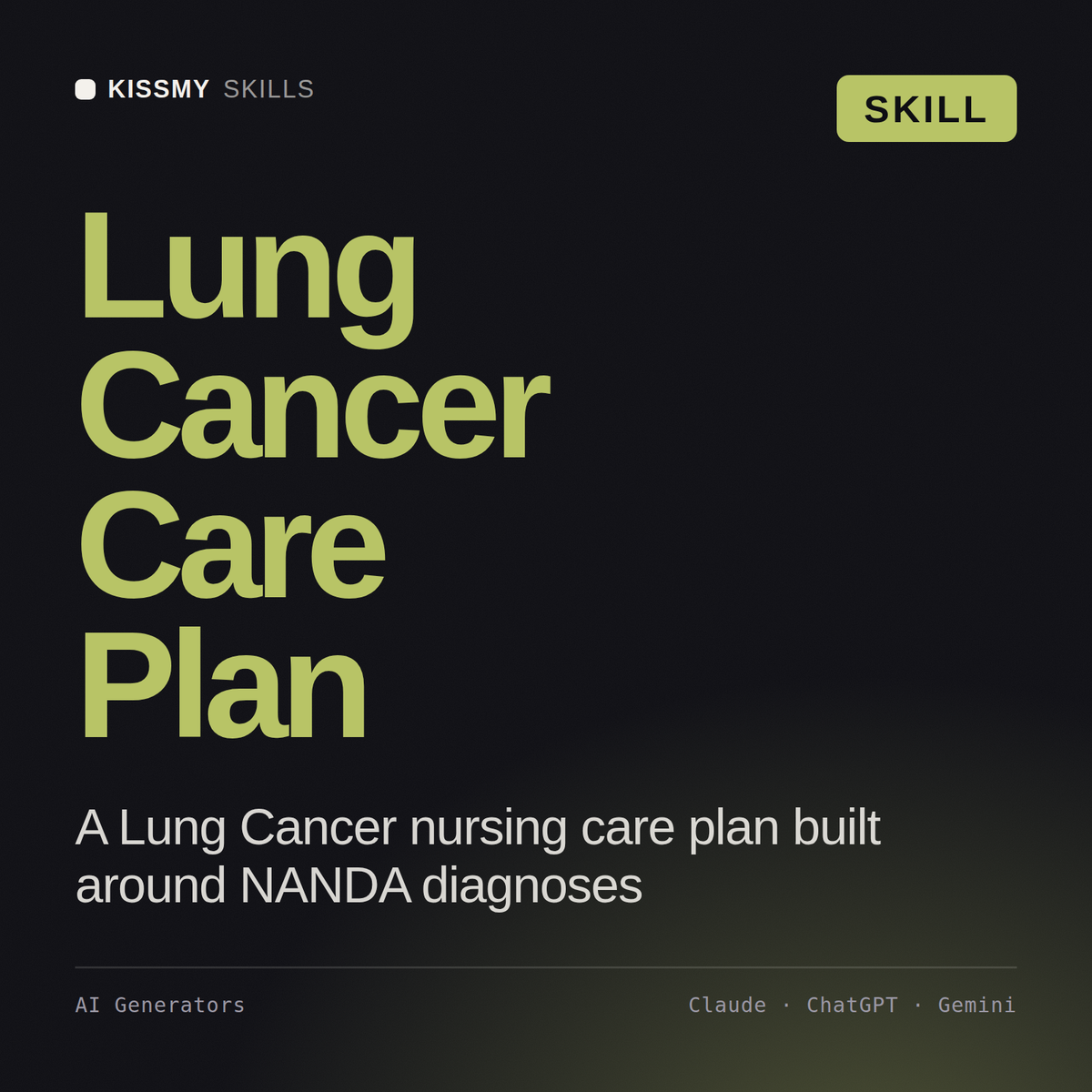 Lung Cancer Care Plan AI skill by KissMySkills, cover