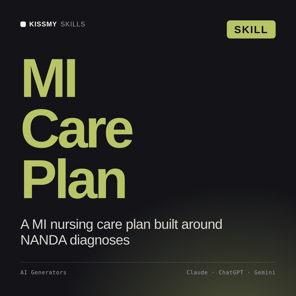 MI Care Plan AI skill by KissMySkills, cover