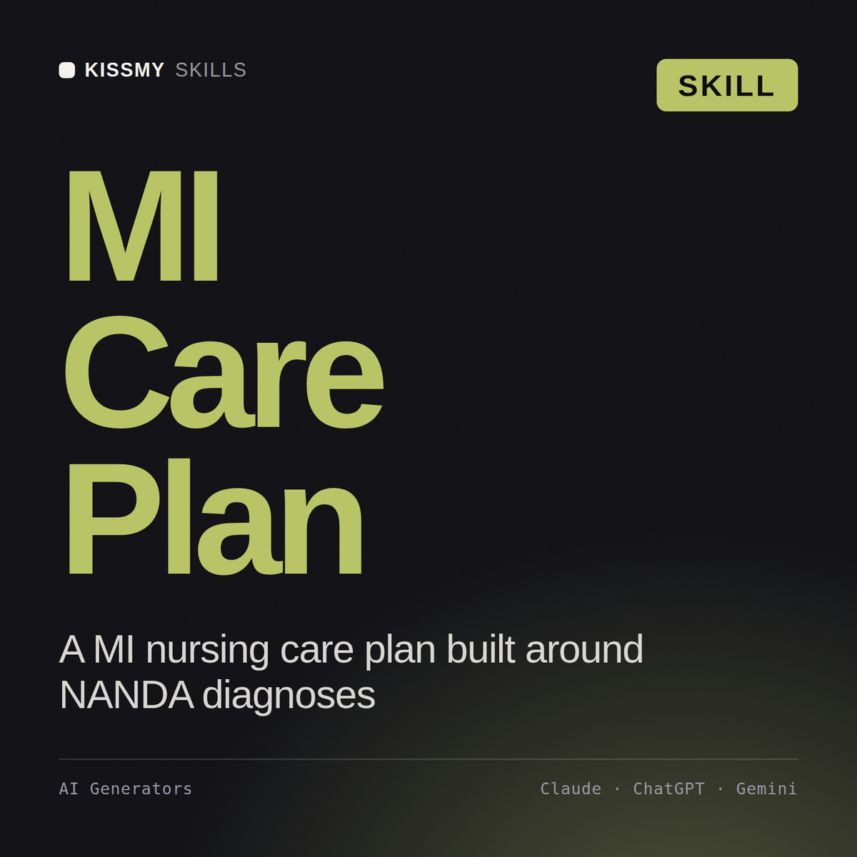 MI Care Plan AI skill by KissMySkills, cover