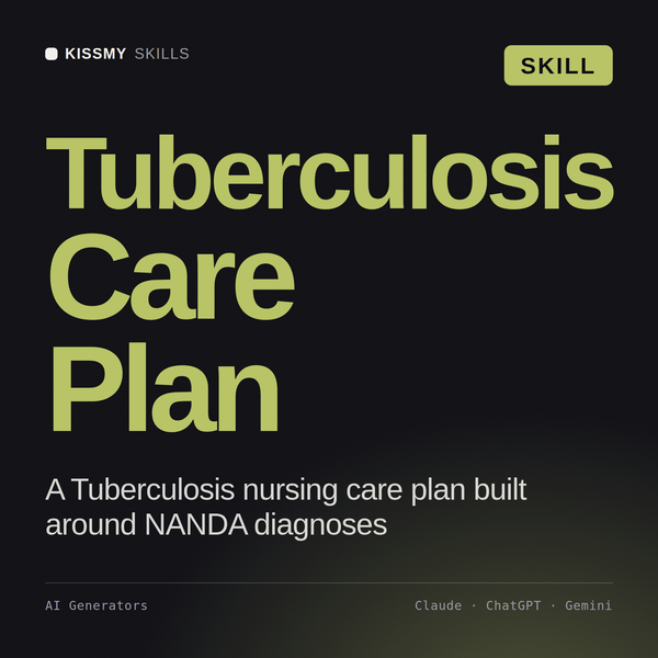 Tuberculosis Care Plan AI skill by KissMySkills, cover