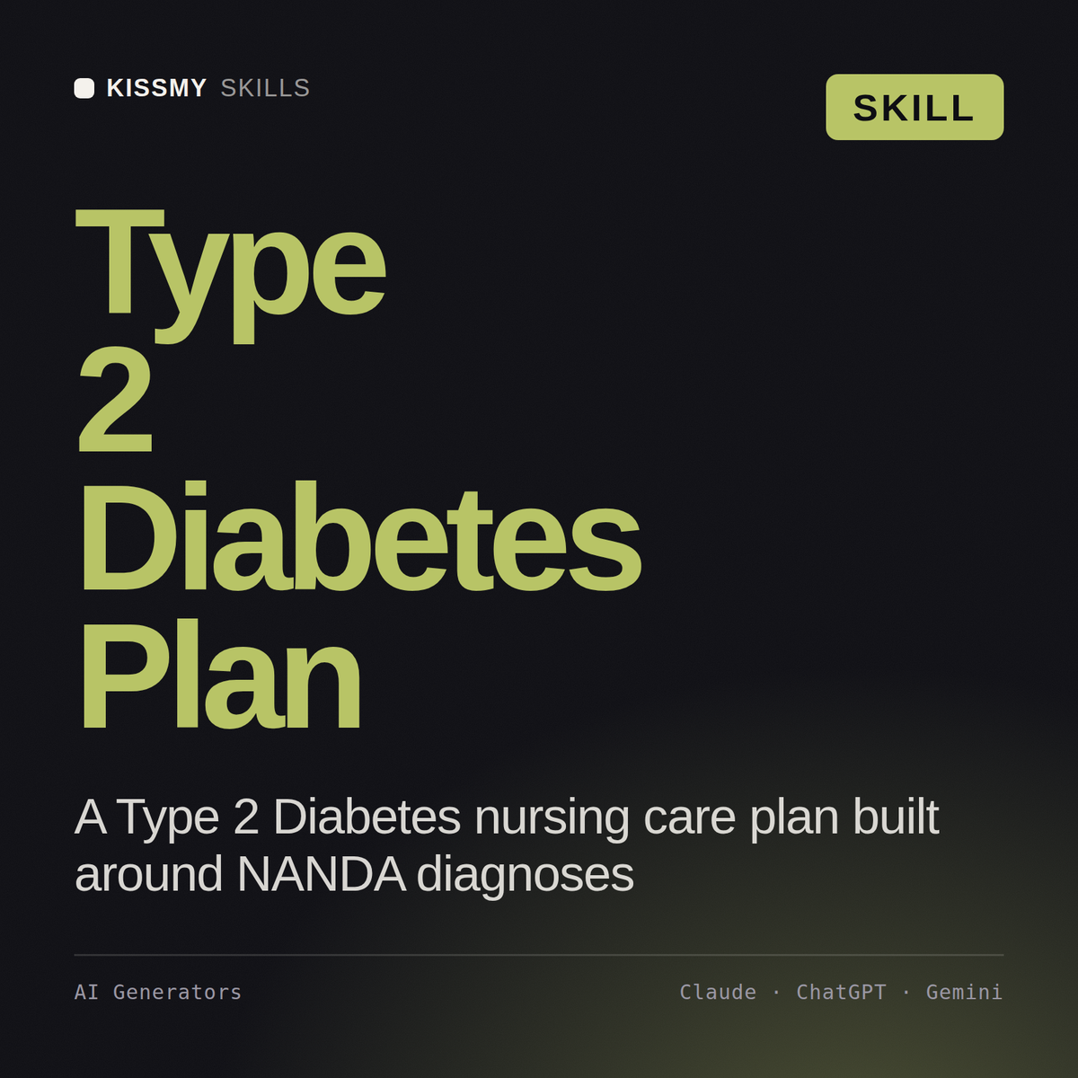 Type 2 Diabetes Plan AI skill by KissMySkills, cover