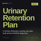 Urinary Retention Plan AI skill by KissMySkills, cover