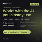 The AI OC Maker AI prompt works with Claude, ChatGPT, Gemini and any AI chat, 30-day money-back guarantee
