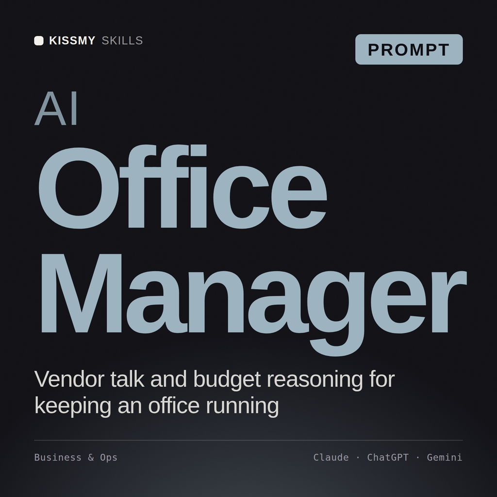 AI Office Manager AI prompt by KissMySkills, cover
