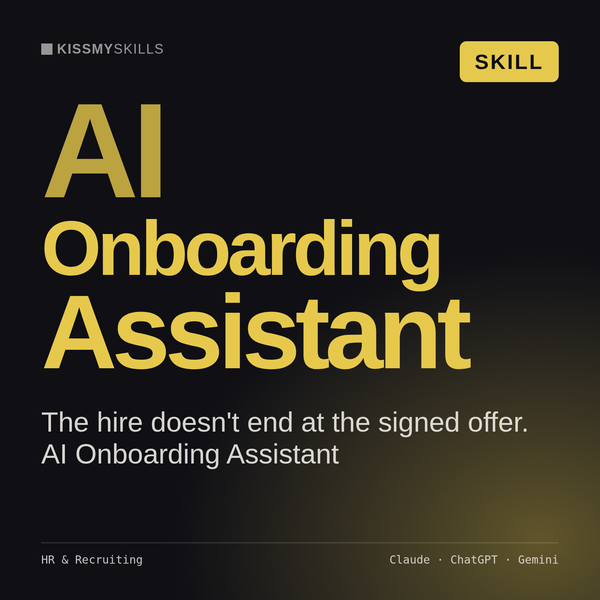 AI Onboarding Assistant AI skill by KissMySkills, cover