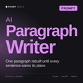 AI Paragraph Writer AI prompt by KissMySkills, cover