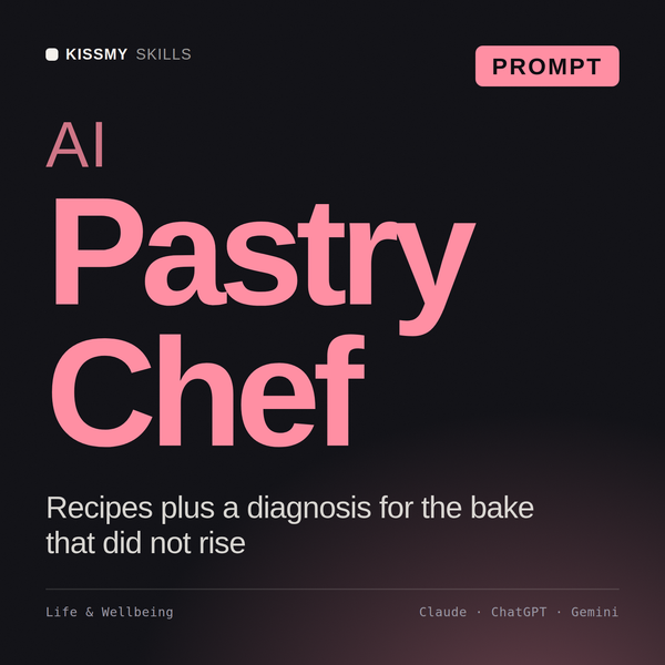 AI Pastry Chef AI prompt by KissMySkills, cover