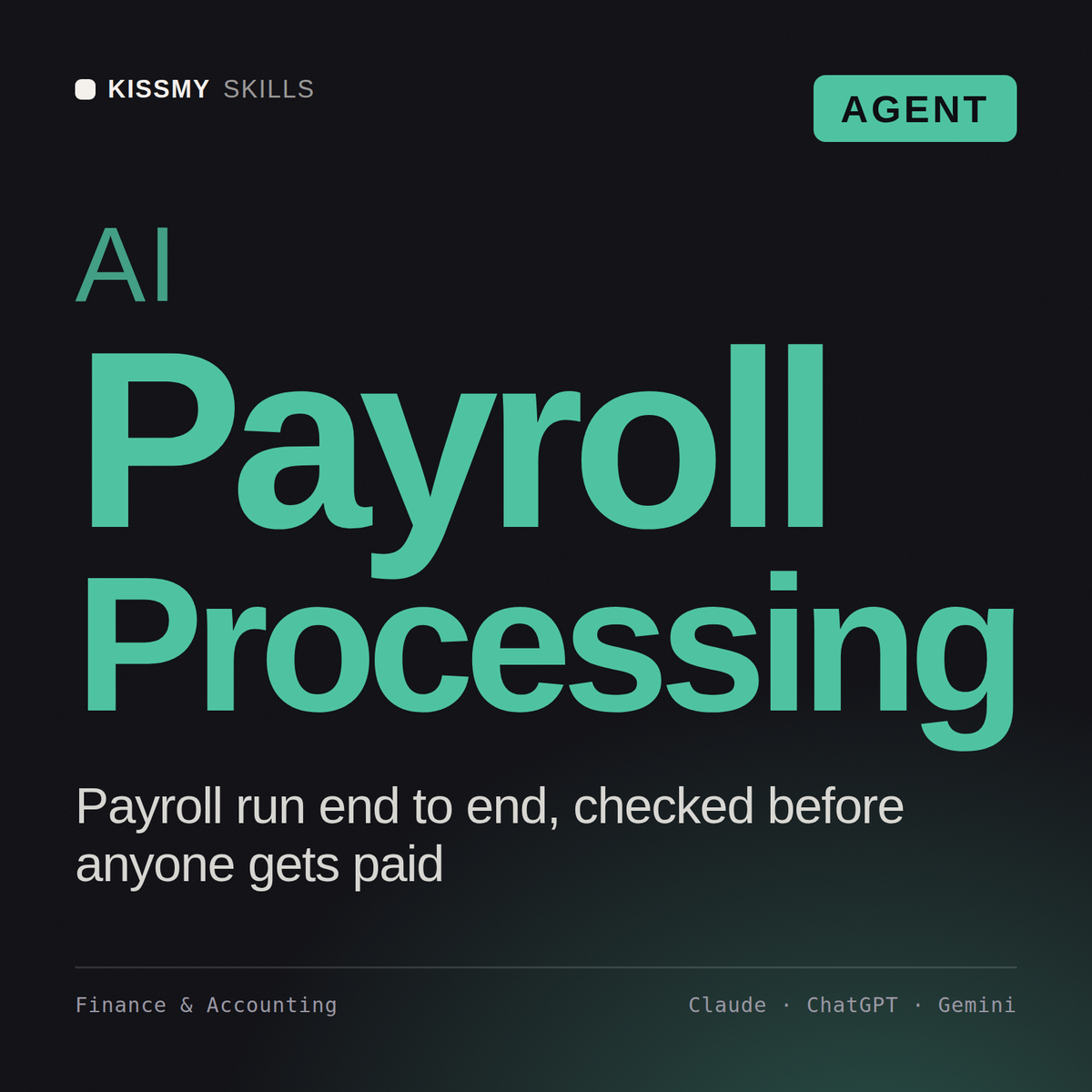 AI Payroll Processing AI agent by KissMySkills, cover
