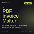 AI PDF Invoice Maker AI prompt by KissMySkills, cover