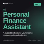 AI Personal Finance Assistant AI skill by KissMySkills, cover