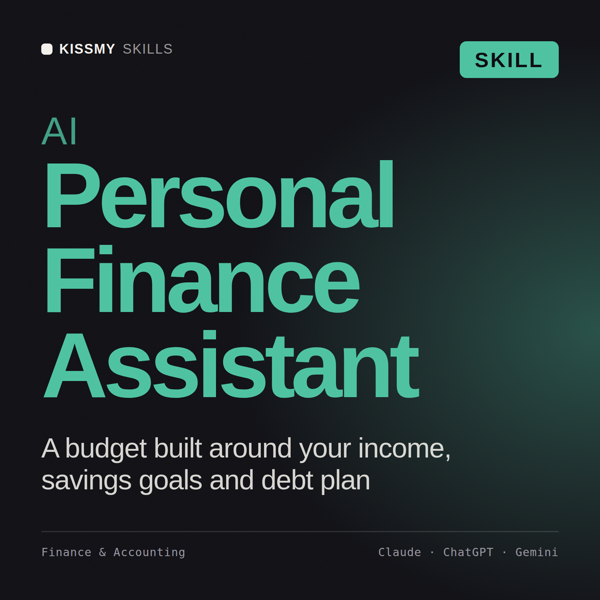 AI Personal Finance Assistant AI skill by KissMySkills, cover