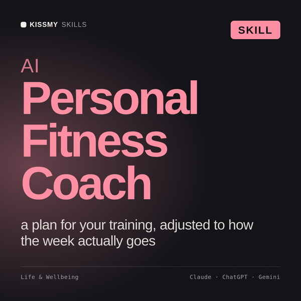 AI Personal Fitness Coach AI skill by KissMySkills, cover