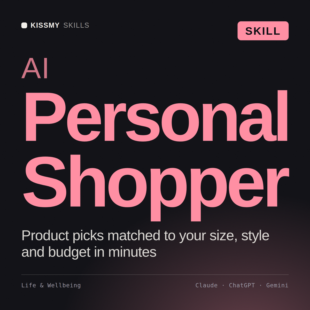 AI Personal Shopper AI skill by KissMySkills, cover