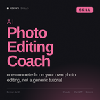 AI Photo Editing Coach AI skill by KissMySkills, cover