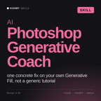 AI Photoshop Generative Coach AI skill by KissMySkills, cover