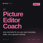 AI Picture Editor Coach AI skill by KissMySkills, cover