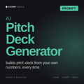 AI Pitch Deck Generator AI prompt by KissMySkills, cover