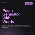 AI Poem Generator With Words AI prompt by KissMySkills, cover