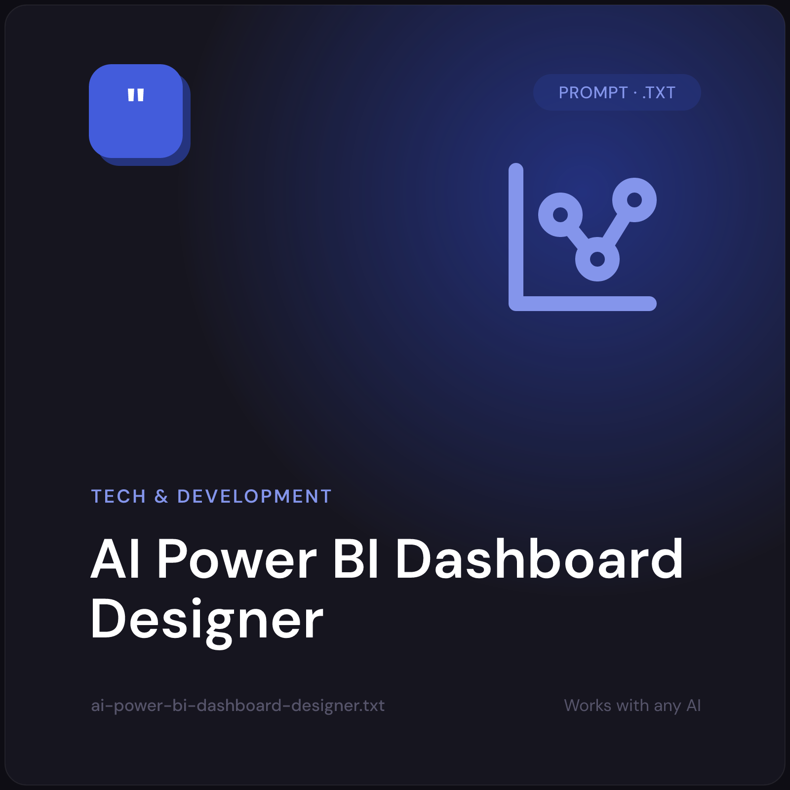 AI Power BI Dashboard Designer — AI prompt pack cover