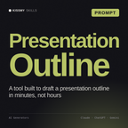 Presentation Outline AI prompt by KissMySkills, cover