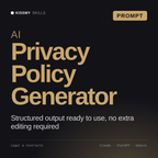 AI Privacy Policy Generator AI prompt by KissMySkills, cover