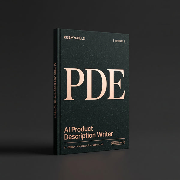 Product Description Writer Claude skill by KissMySkills, near-black deep green serpentine stone cover